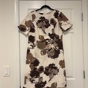 Lafayette 148 New York Brown Floral Mini Dress